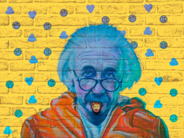 Consume LSD Albert Einstein art on wall